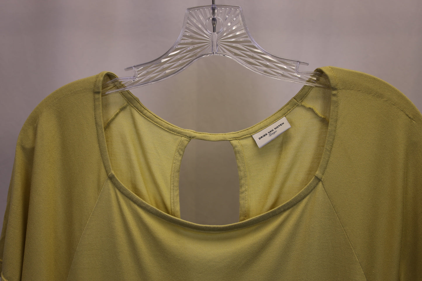 Women's Dries Van Noten Cut-Out Back Top in Yellow Cotton