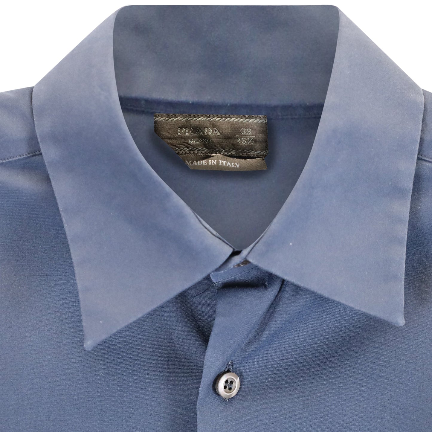 Men's Prada Button-down Shirt in Blue Cotton