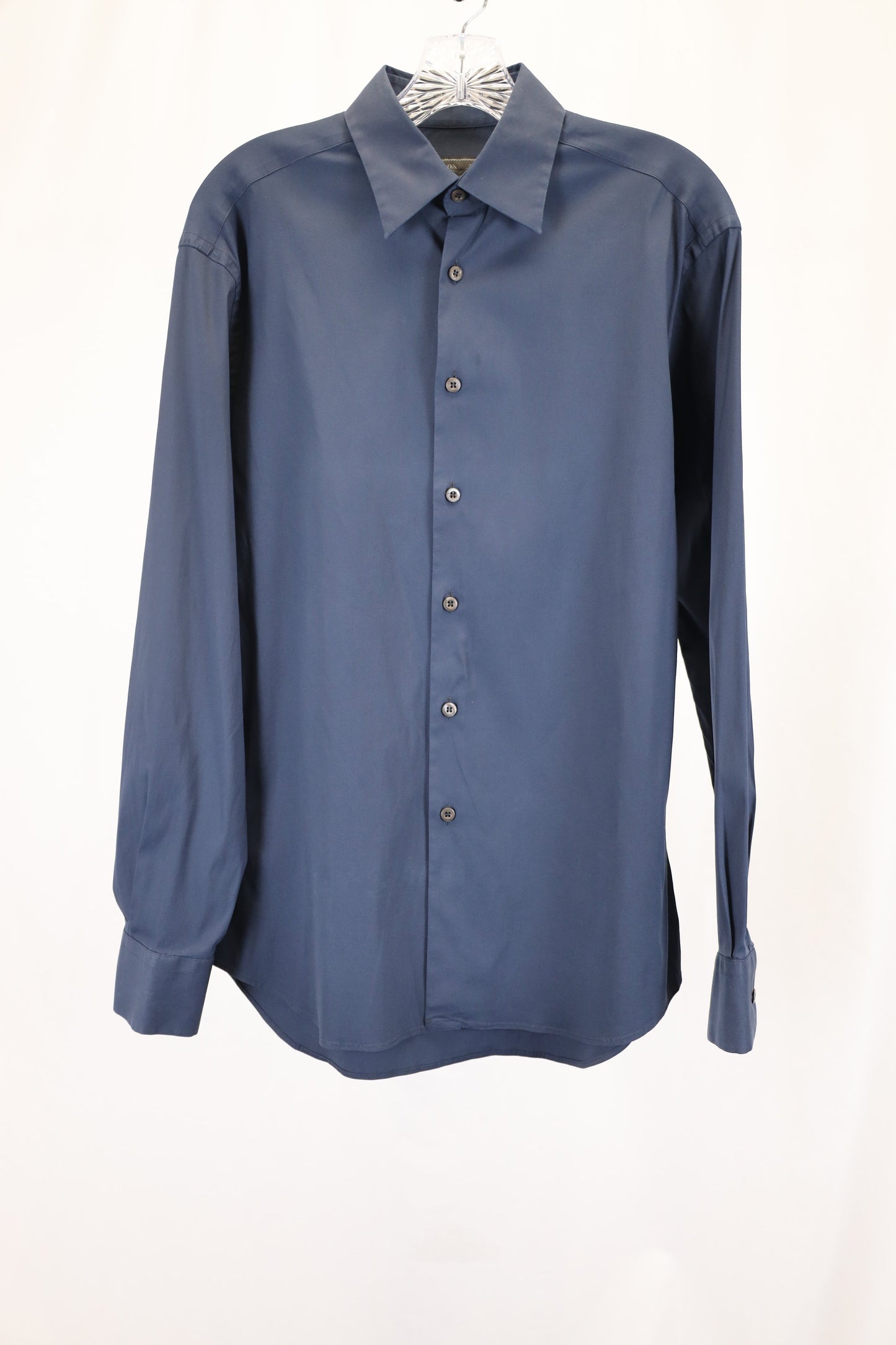 Men's Prada Button-down Shirt in Blue Cotton