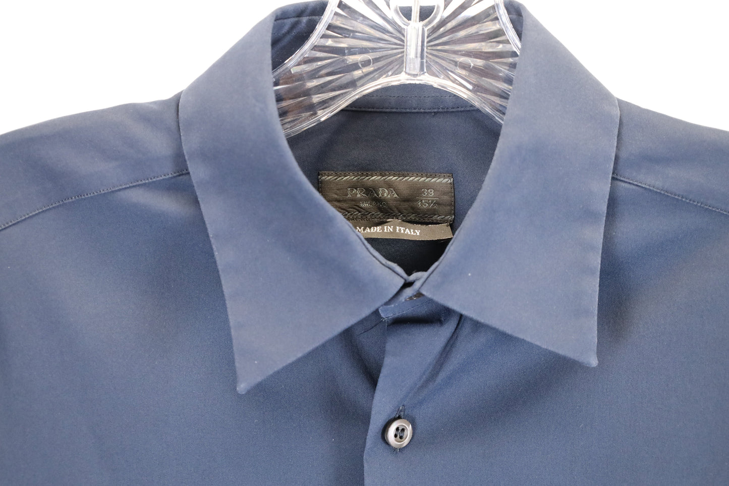 Men's Prada Button-down Shirt in Blue Cotton