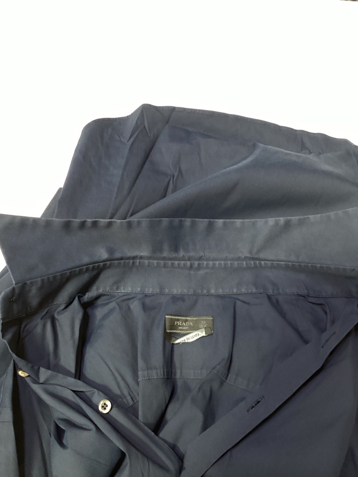 Men's Prada Button-down Shirt in Blue Cotton