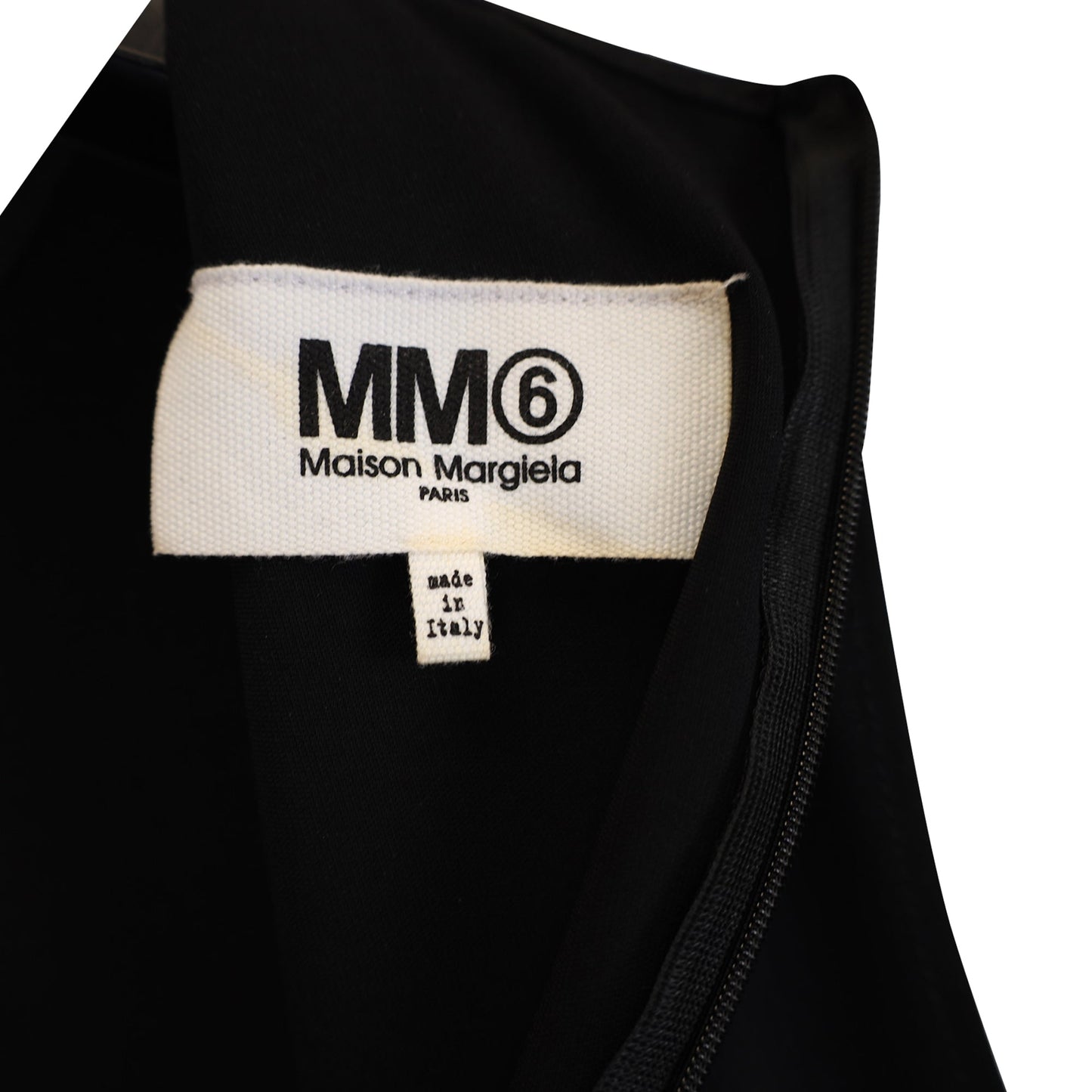 Women's MM6 Maison Margiela Pleated Dress in Black Polyester
