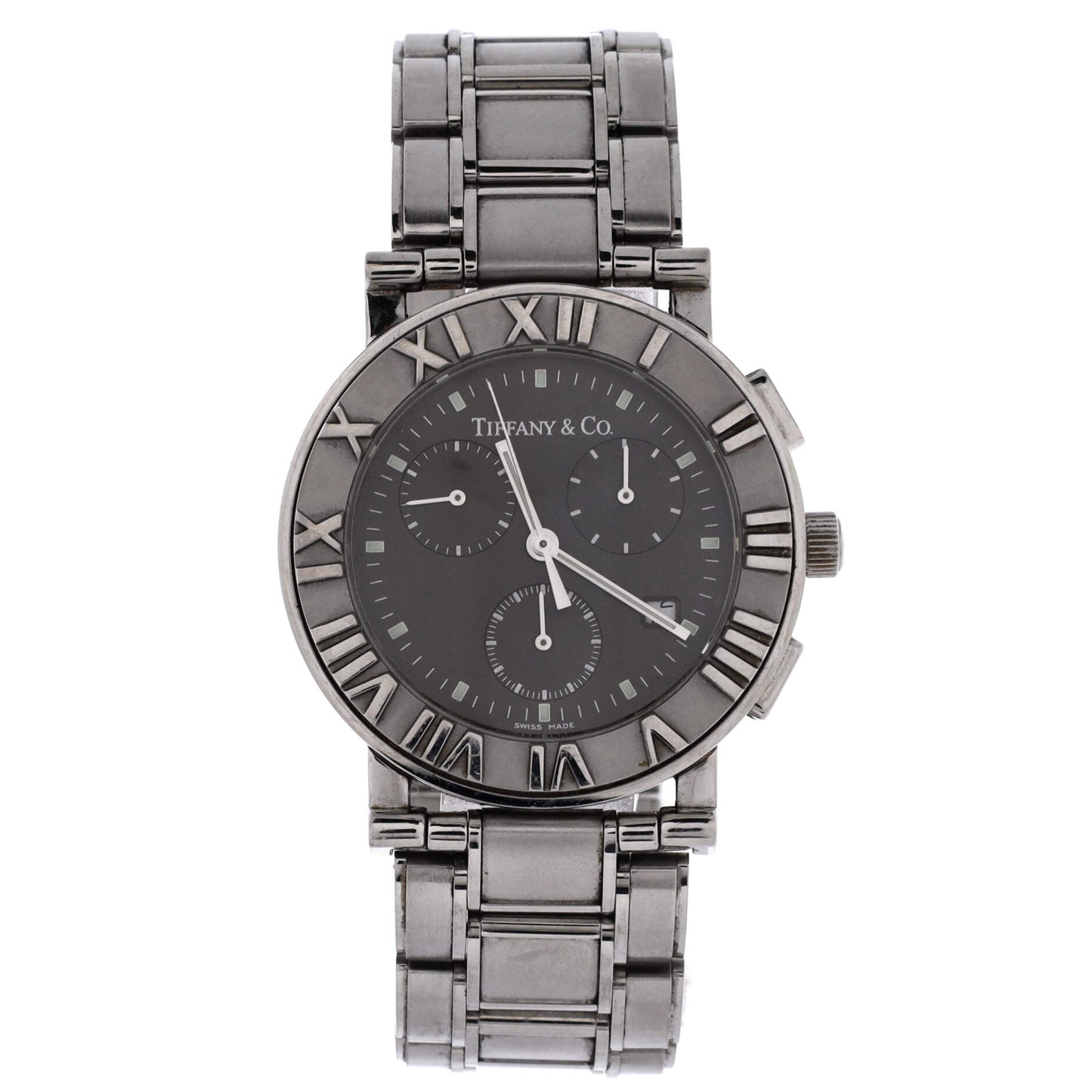 Atlas Date Chronograph Quartz Watch Stainless Steel 35