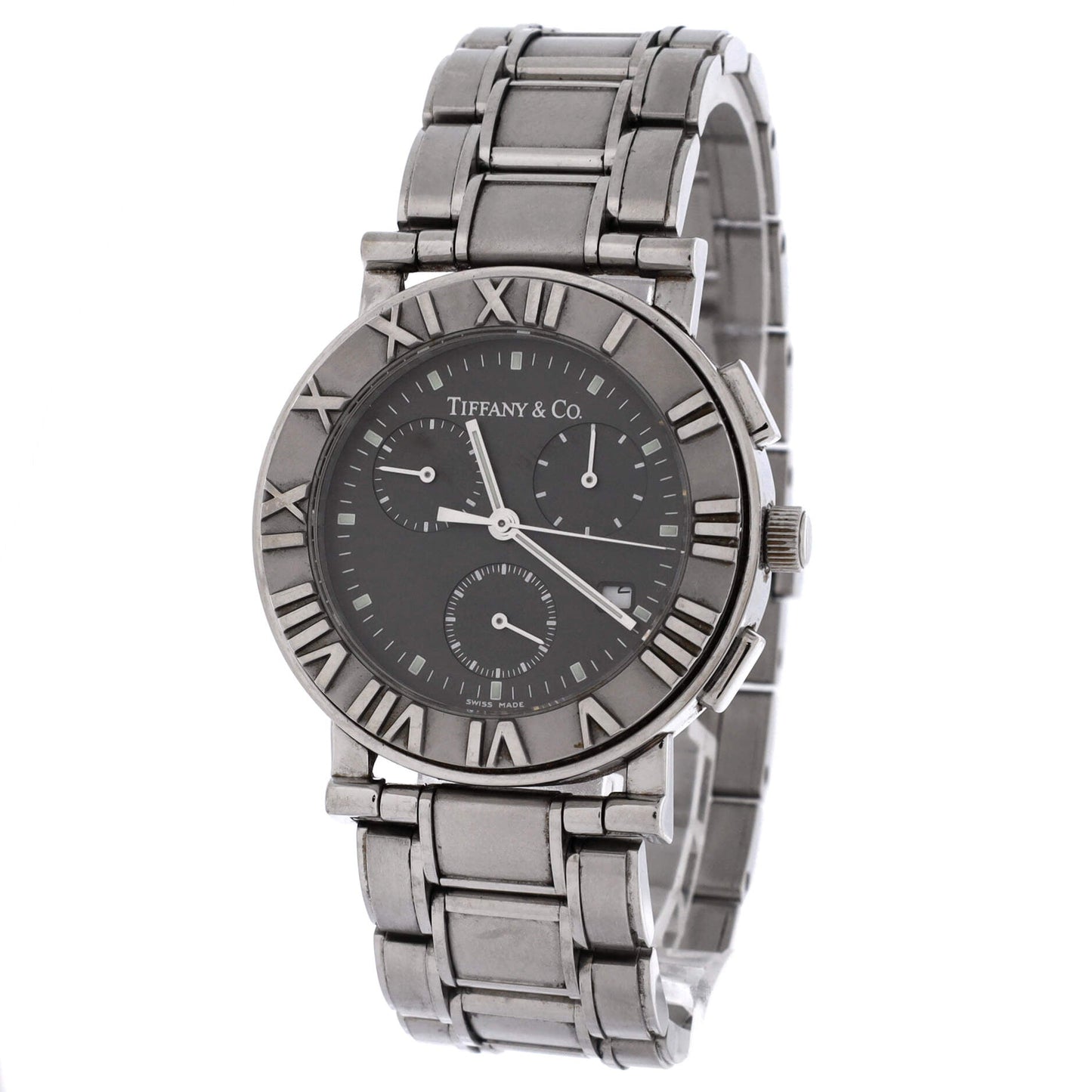 Atlas Date Chronograph Quartz Watch Stainless Steel 35