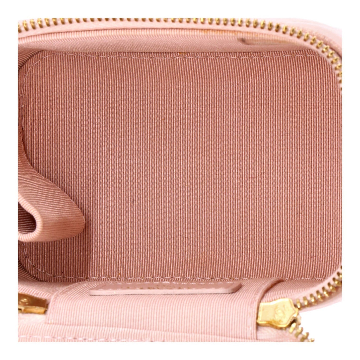 Classic Pearl Vanity Case with Chain Quilted Iridescent Caviar Mini