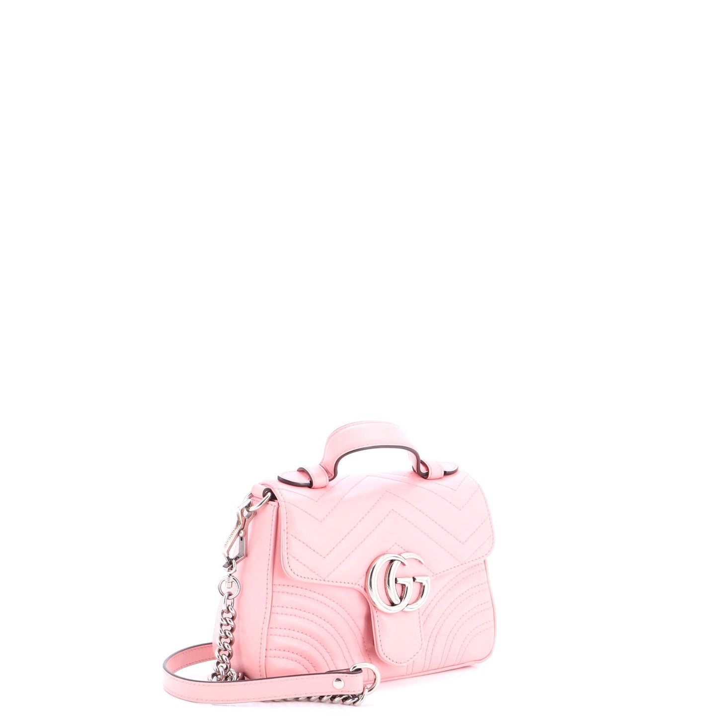 GG Marmont Top Handle Flap Bag Matelasse Leather Mini