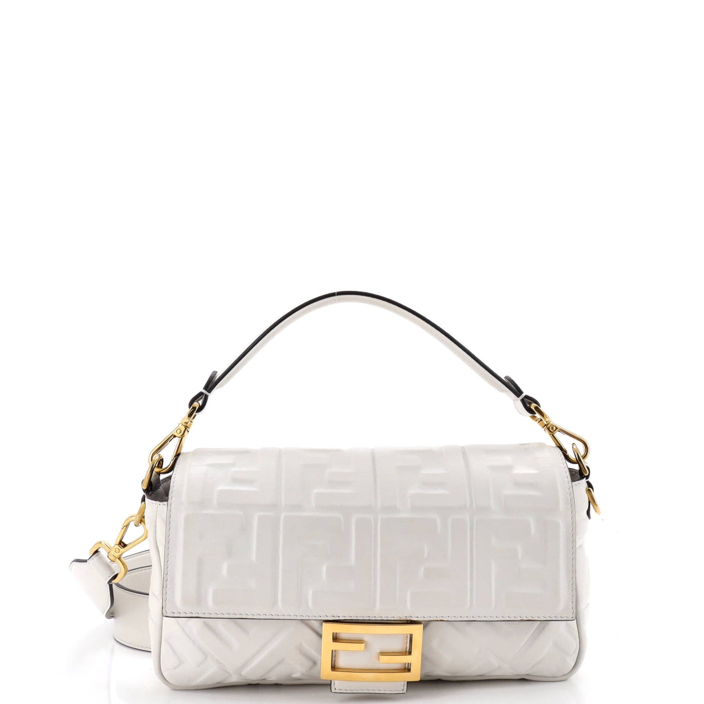 Baguette NM Bag Zucca Embossed Leather Medium