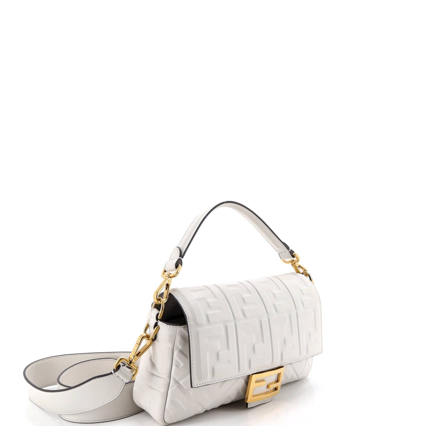 Baguette NM Bag Zucca Embossed Leather Medium