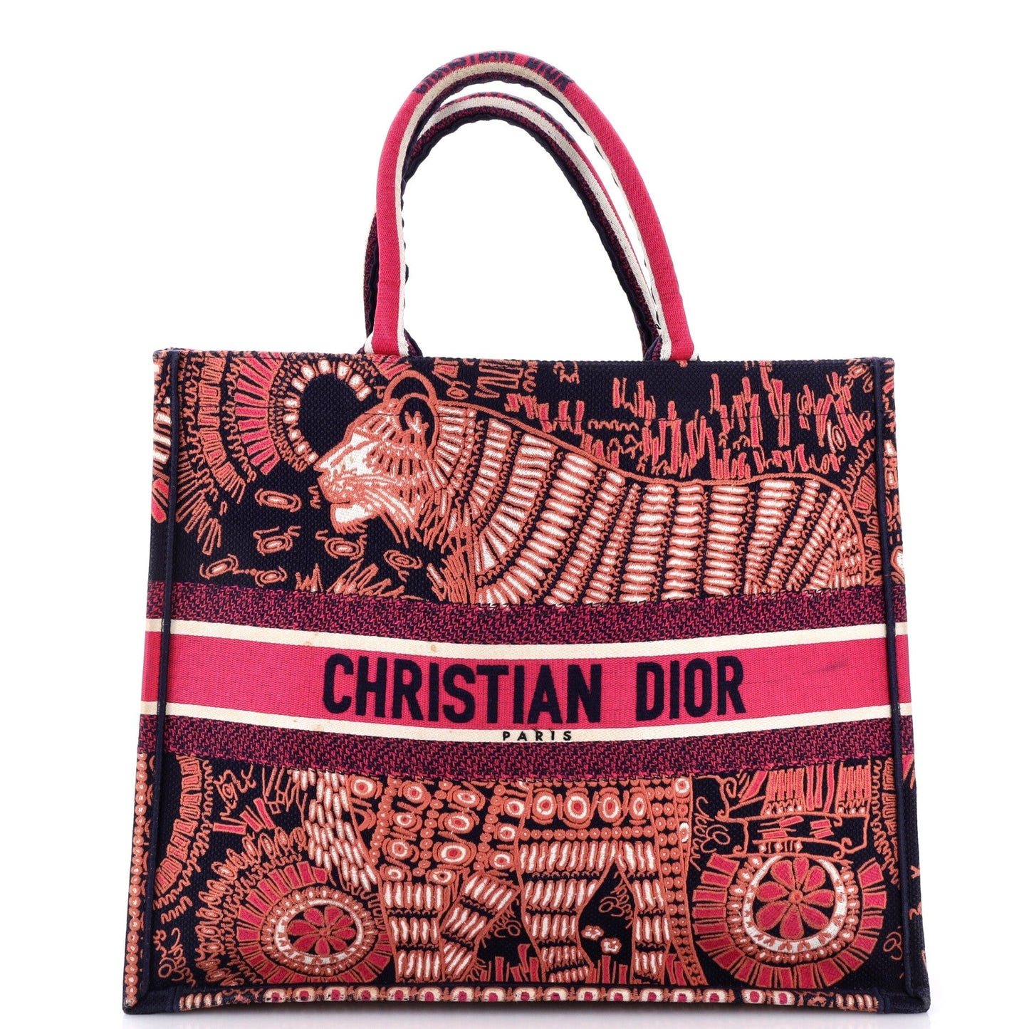 Book Tote Embroidered Canvas Large