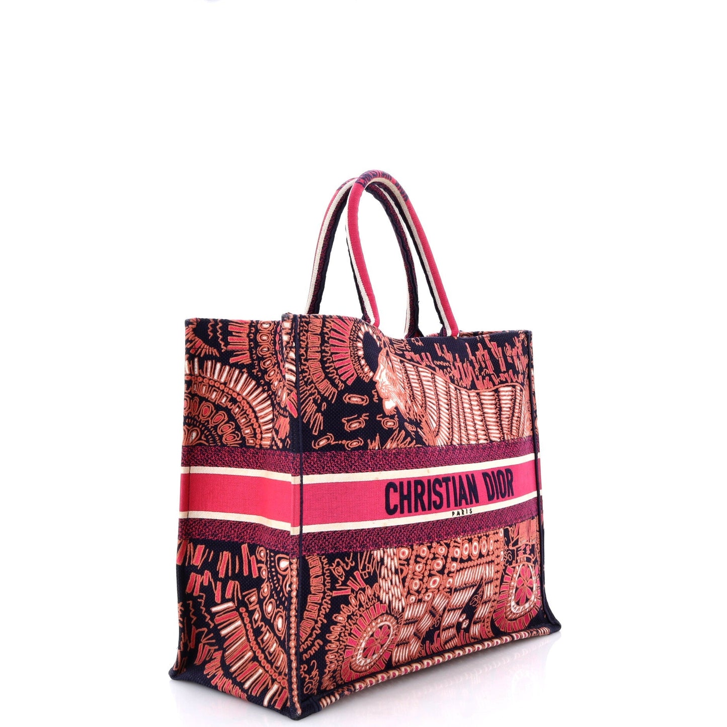 Book Tote Embroidered Canvas Large