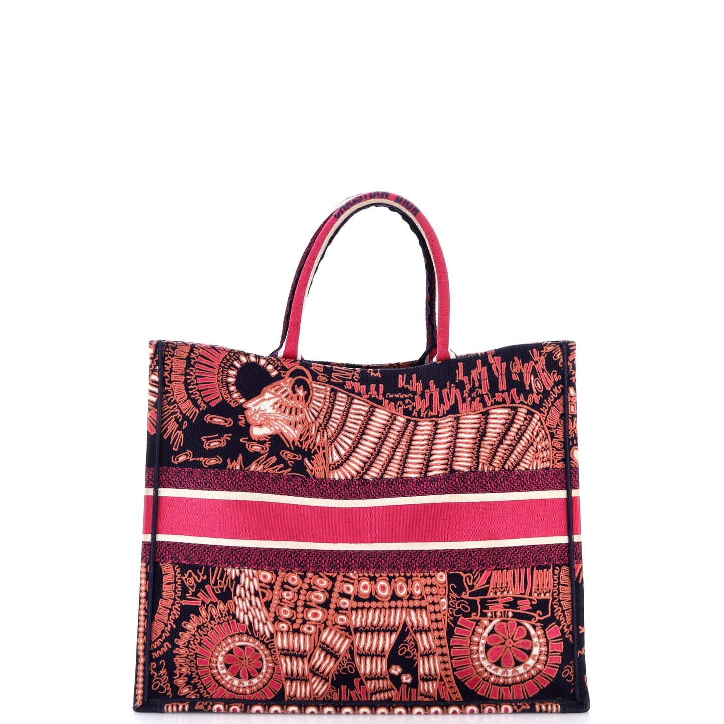 Book Tote Embroidered Canvas Large