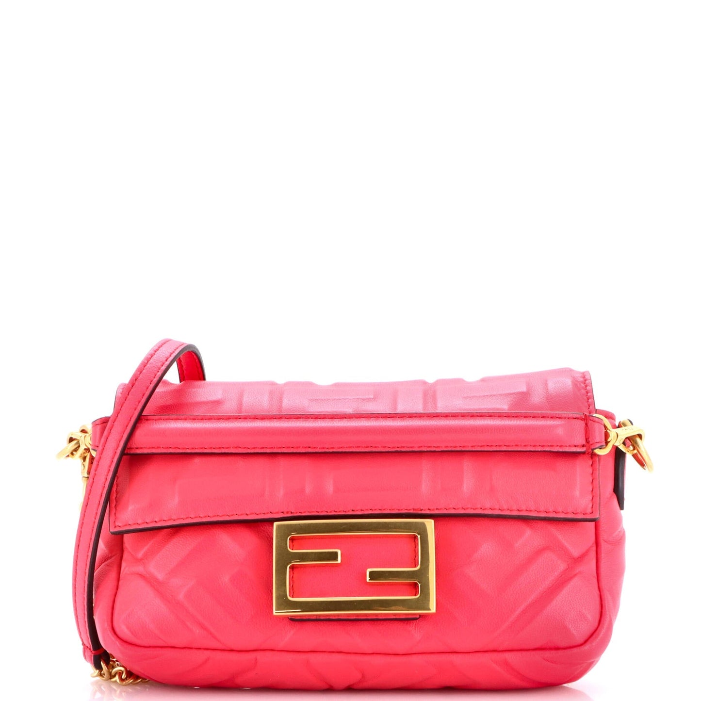 Baguette NM Bag Zucca Embossed Leather Mini