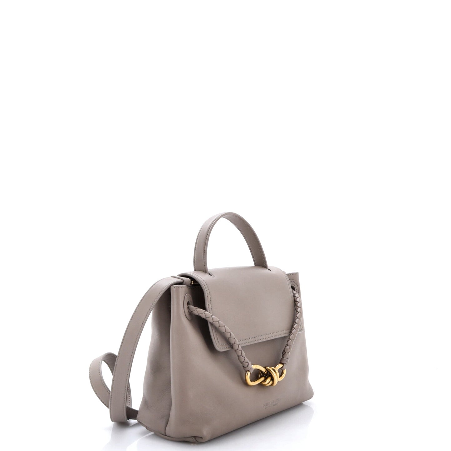 Ciao Ciao Top Handle Bag Leather with Intrecciato Detail Small