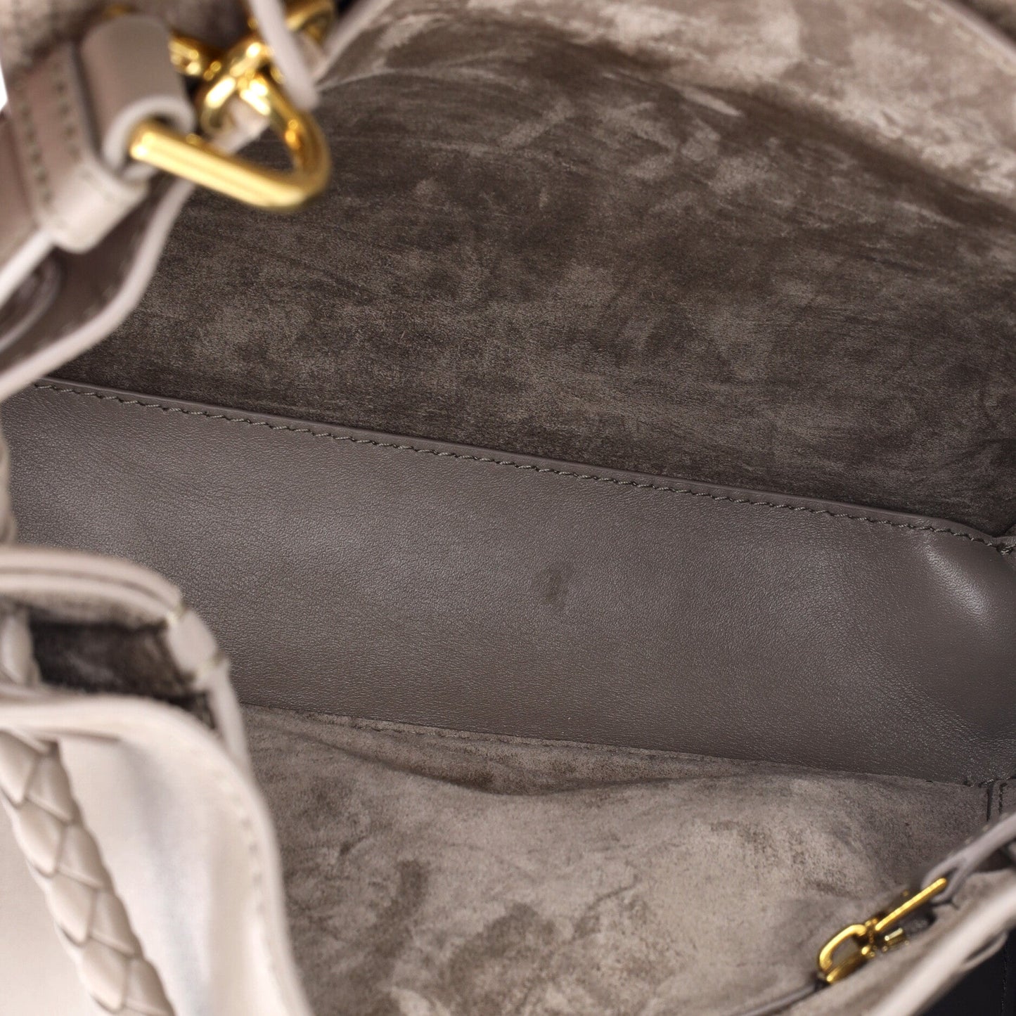 Ciao Ciao Top Handle Bag Leather with Intrecciato Detail Small