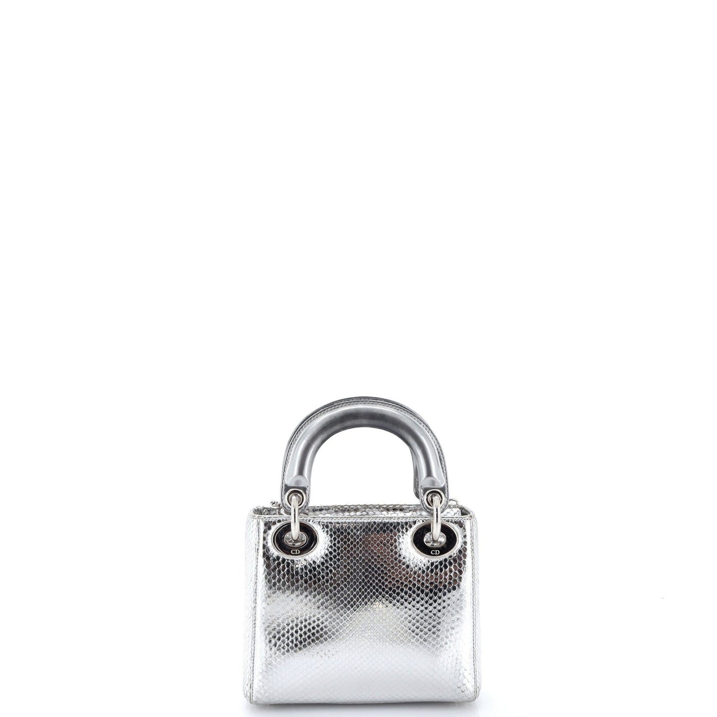 Lady Dior Chain Bag Metallic Snakeskin Mini