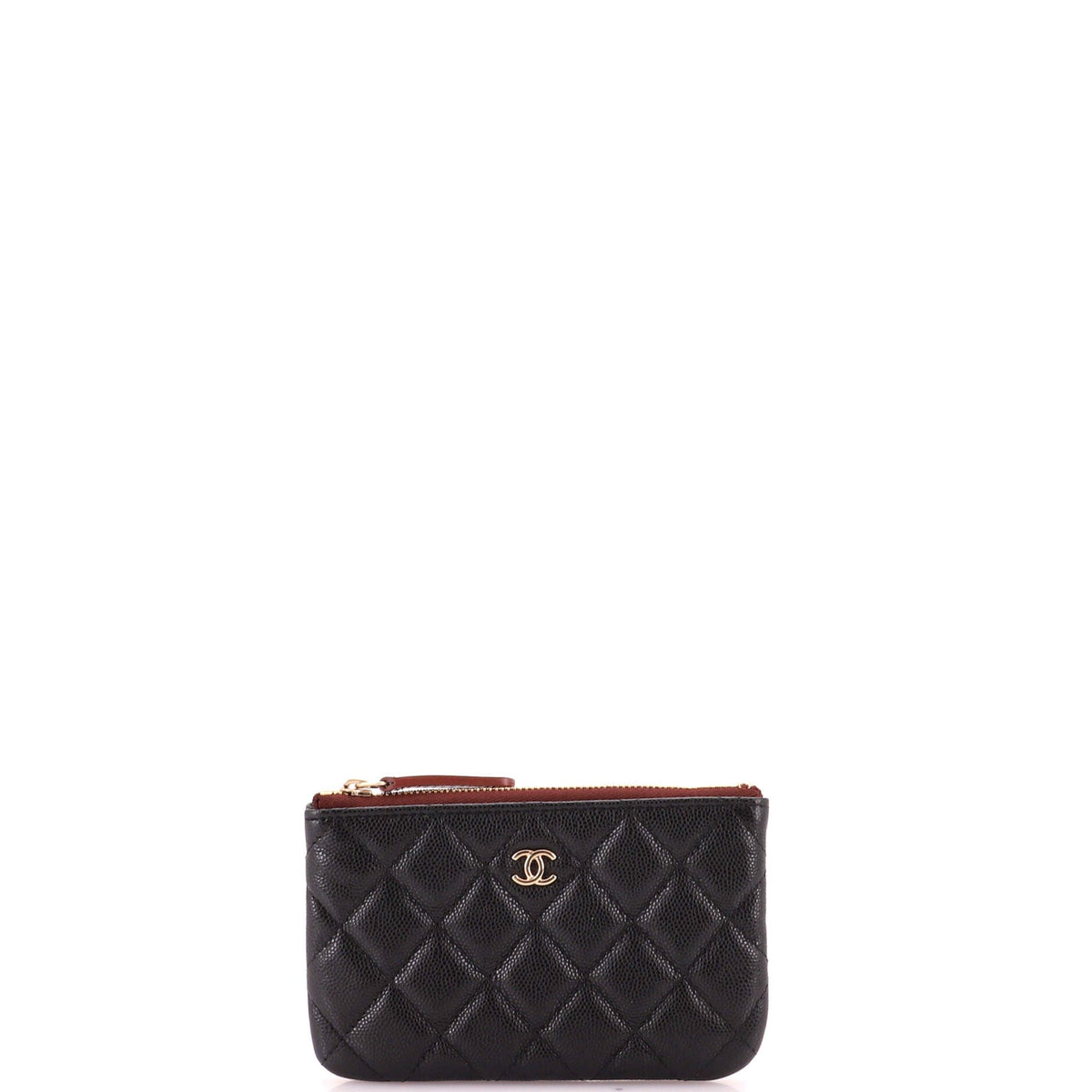 Classic O Case Pouch Quilted Caviar Mini