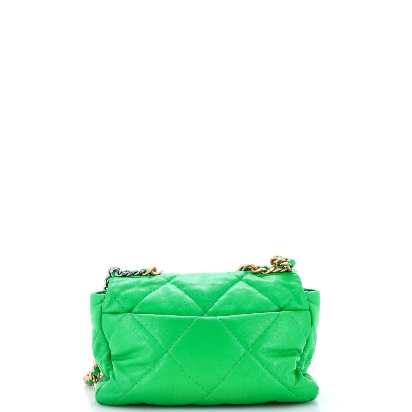 19 Flap Bag Quilted Leather Large