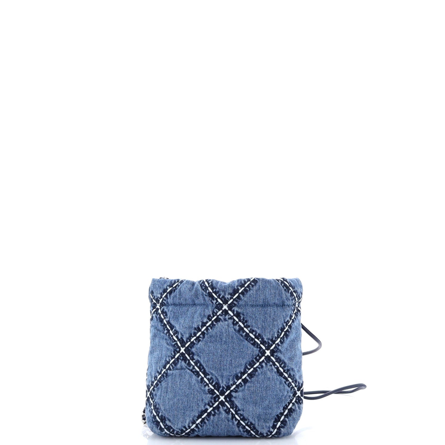 22 Chain Hobo Quilted Stitched Denim Mini