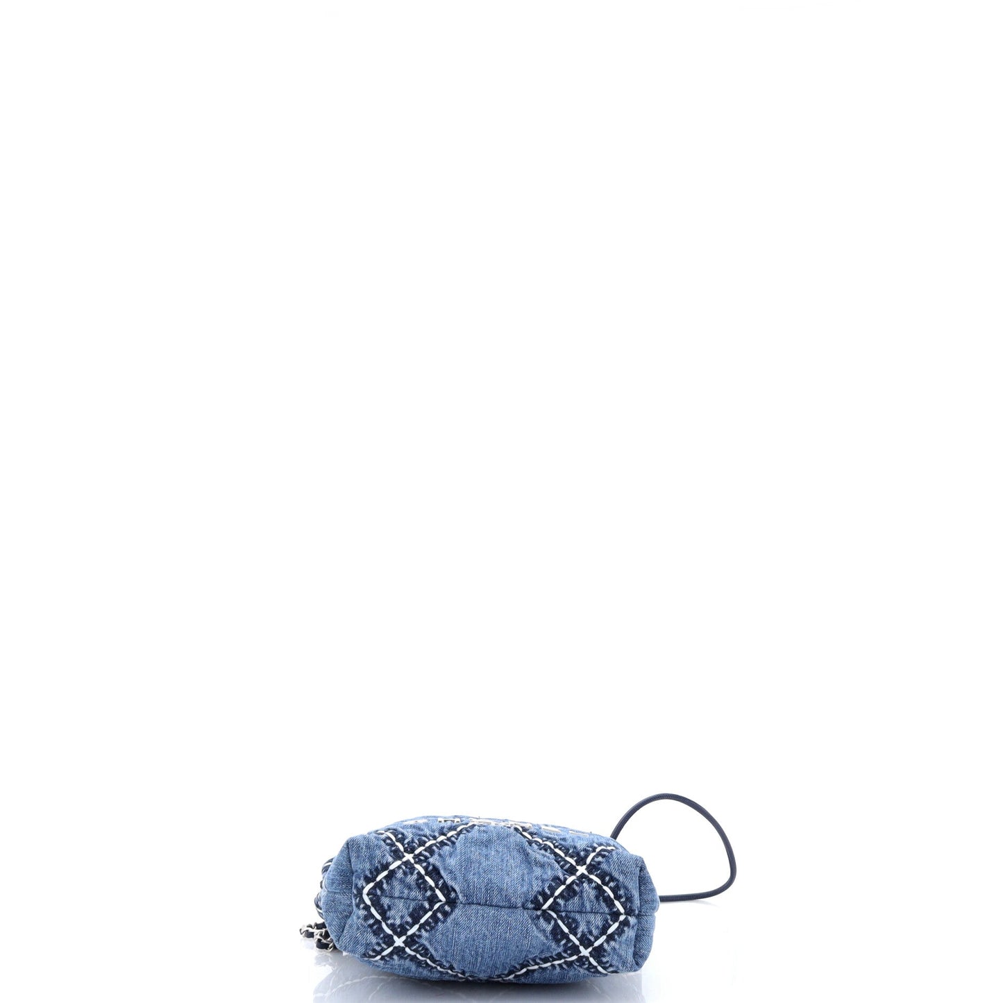 22 Chain Hobo Quilted Stitched Denim Mini