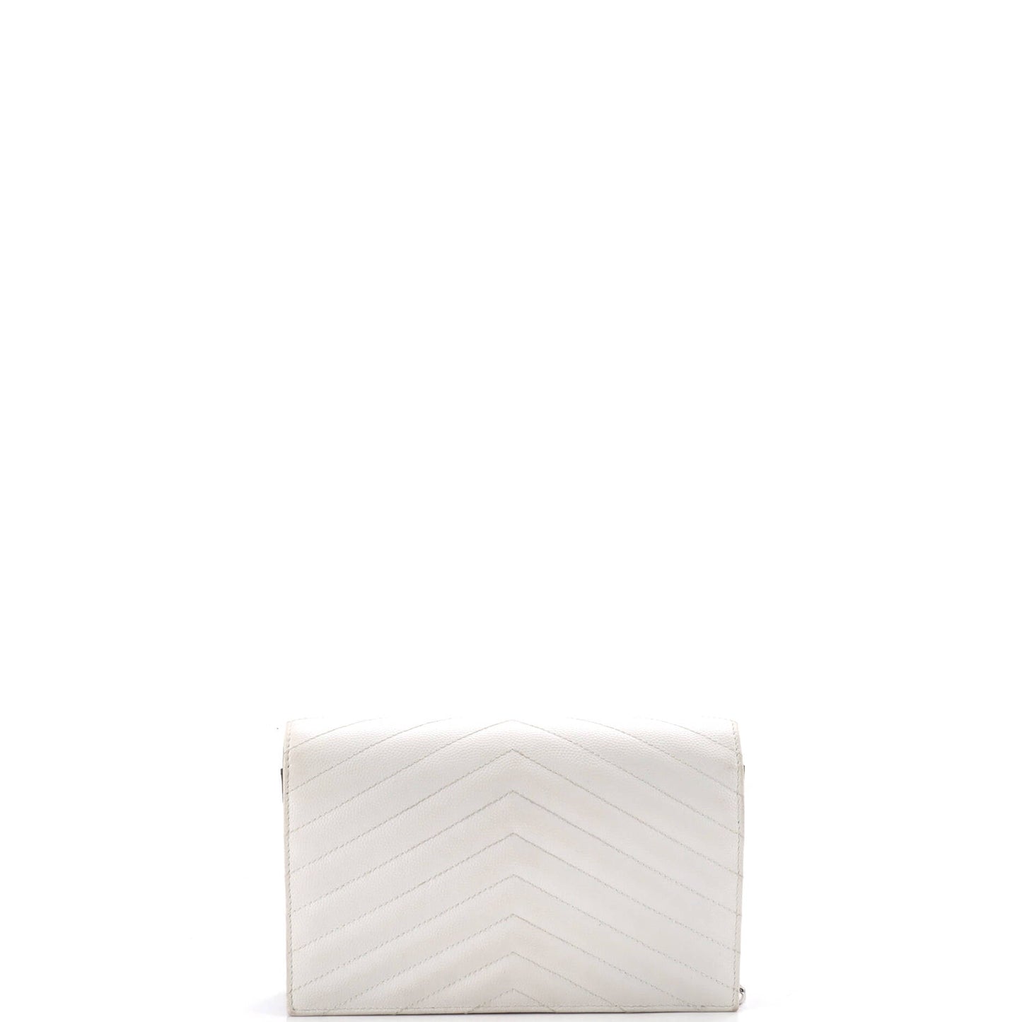 Classic Monogram Wallet on Chain Matelasse Chevron Leather Small
