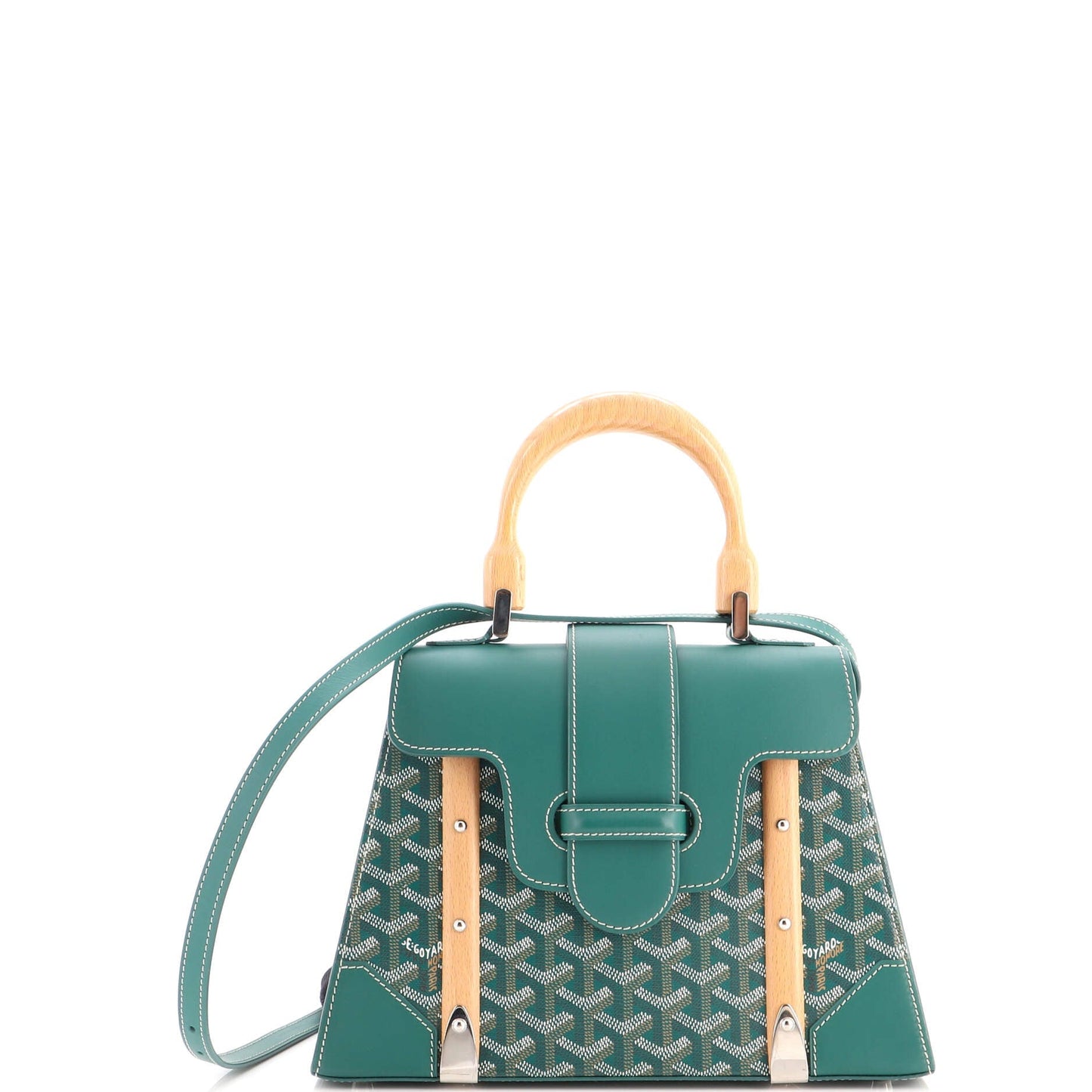 Saigon Top Handle Bag Coated Canvas with Leather PM