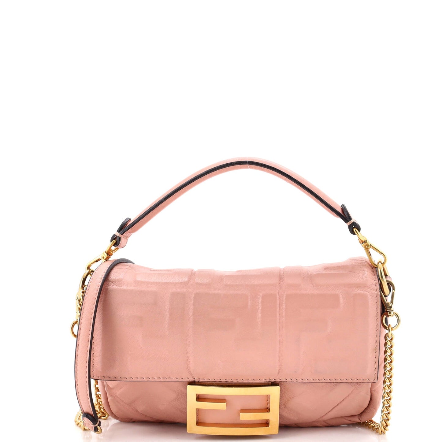 Baguette NM Bag Zucca Embossed Leather Mini