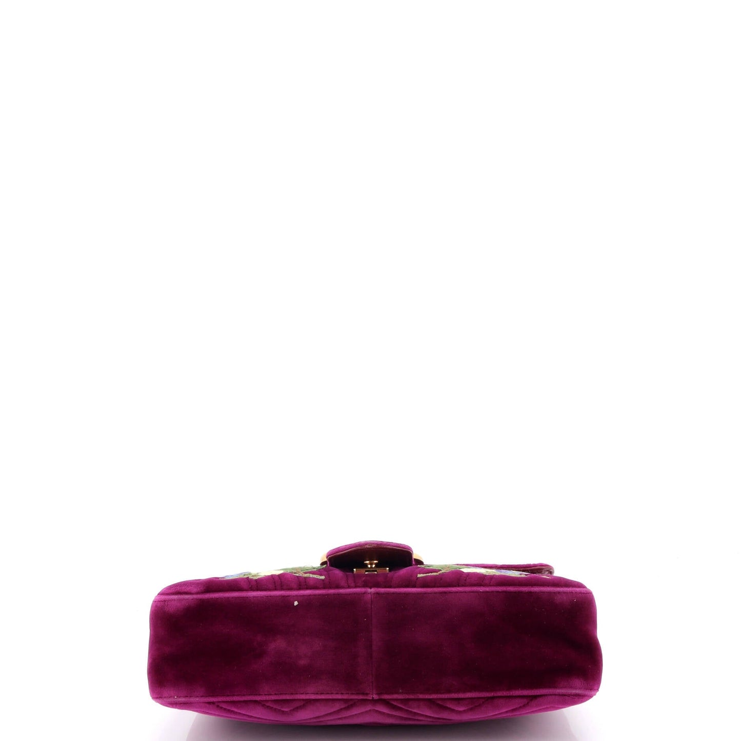 GG Marmont Flap Bag Embroidered Matelasse Velvet Medium