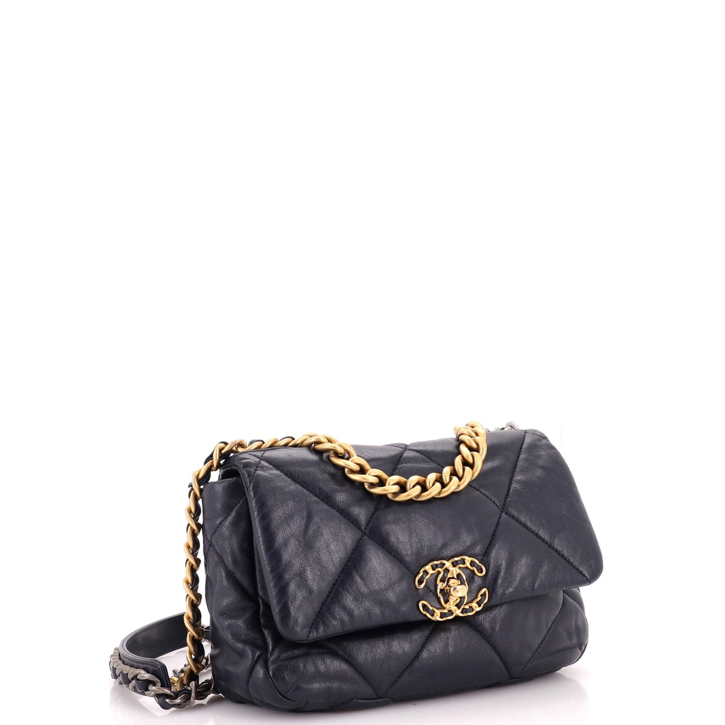 19 Flap Bag Quilted Leather Medium
