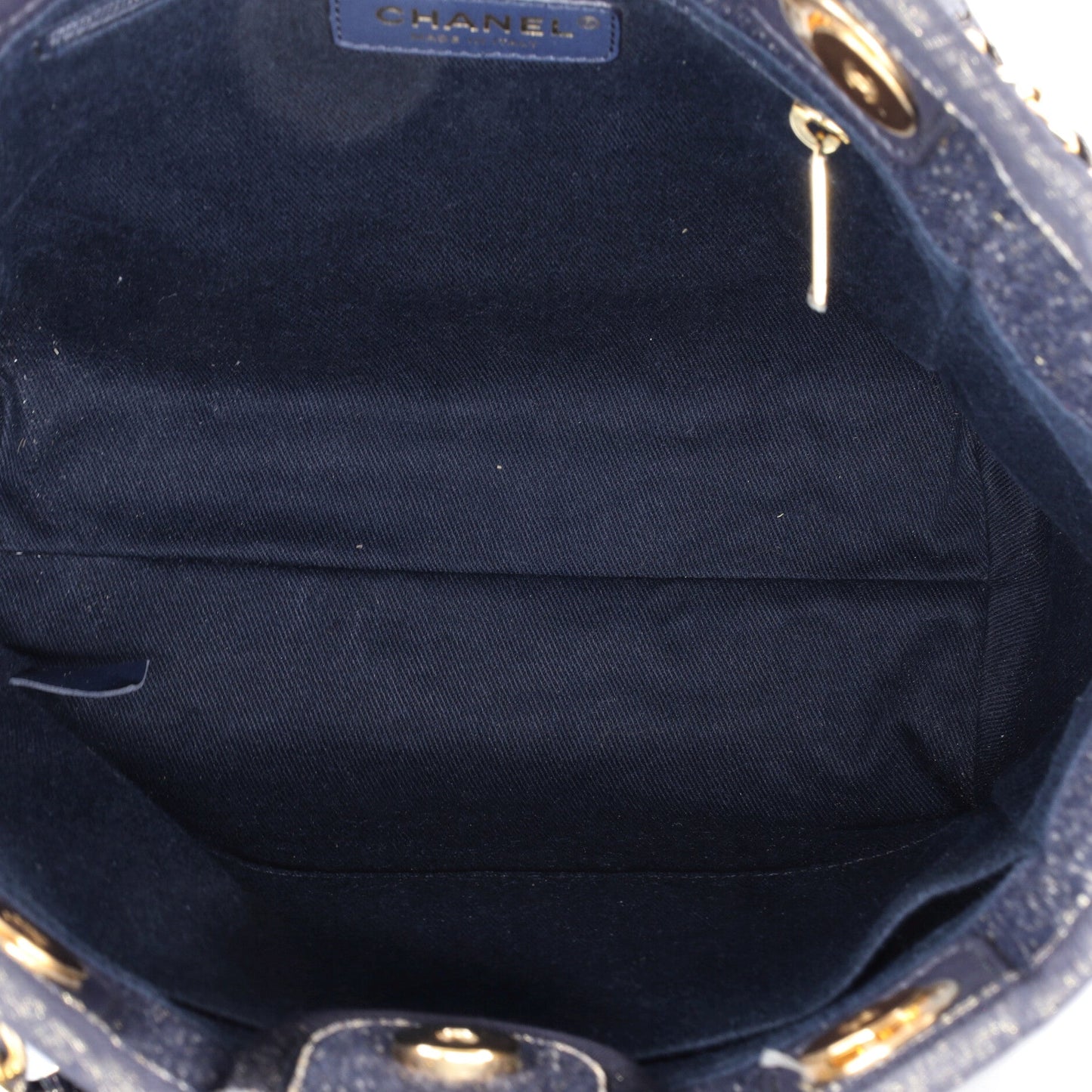 North South Deauville Tote Raffia with Glitter Detail Small