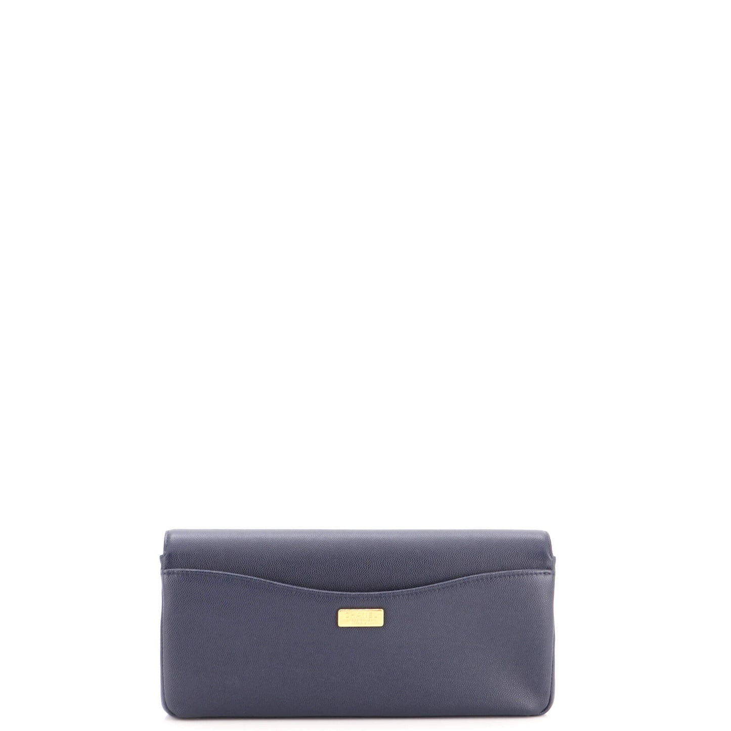 Captain Gold Clutch Embroidered Caviar