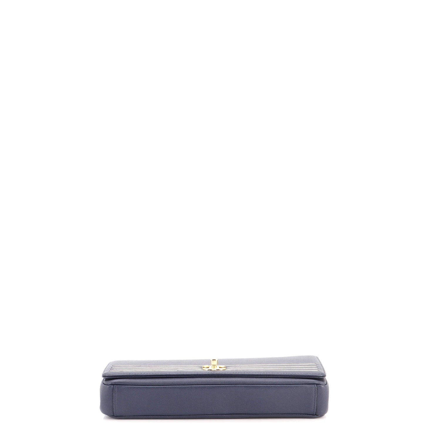 Captain Gold Clutch Embroidered Caviar