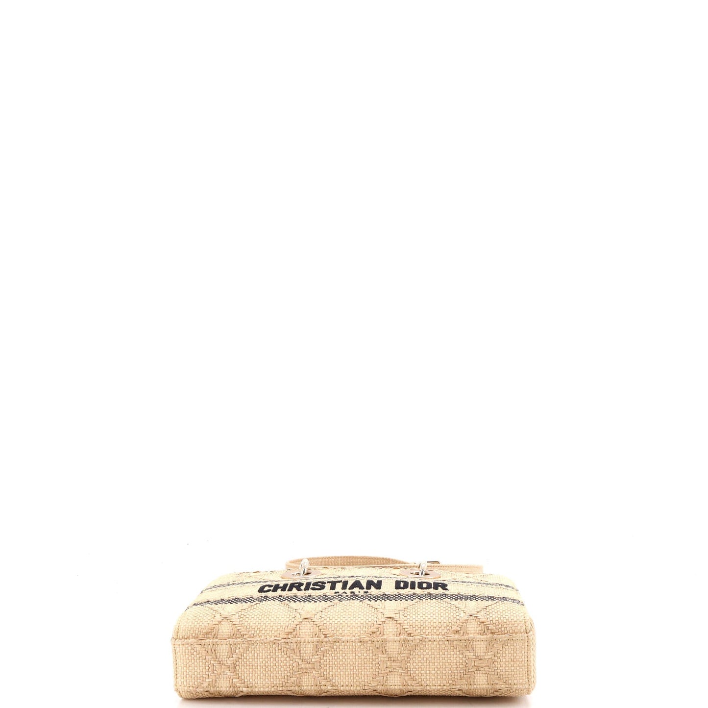 Lady D-Joy Bag Cannage Embroidered Raffia Medium