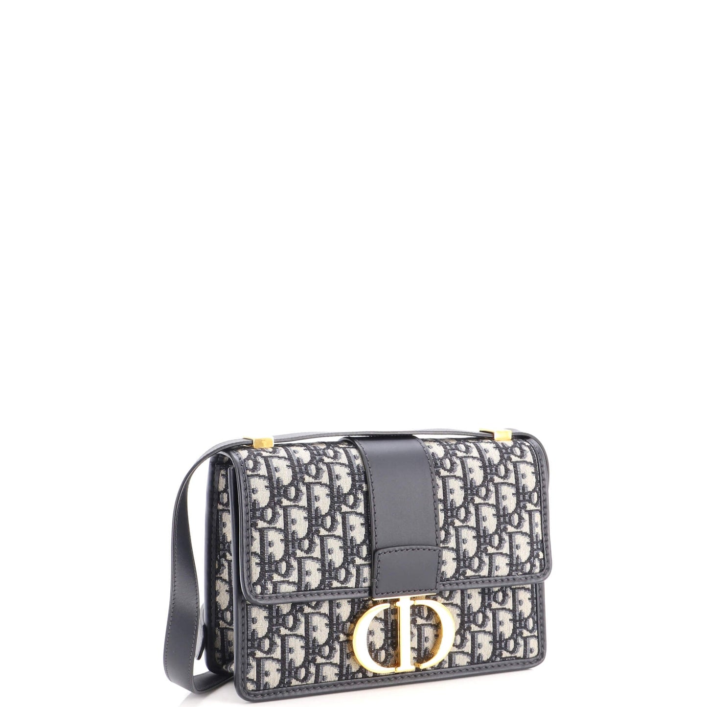 30 Montaigne Flap Bag Oblique Canvas