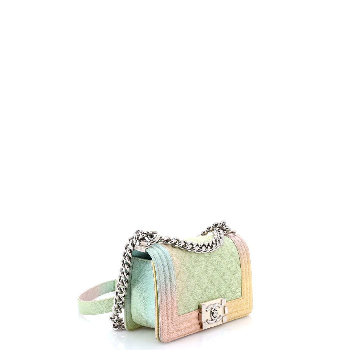 Rainbow Boy Flap Bag Quilted Painted Caviar Small