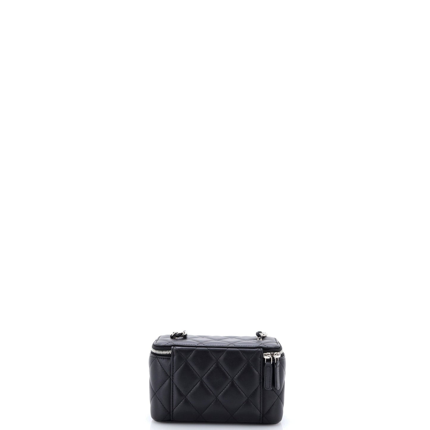 Ombre Classic Vanity Case with Chain Quilted Lambskin Small