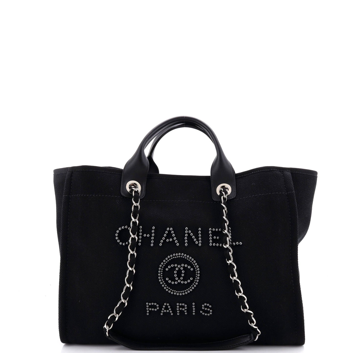 Deauville Tote Pearl Embellished Canvas Medium