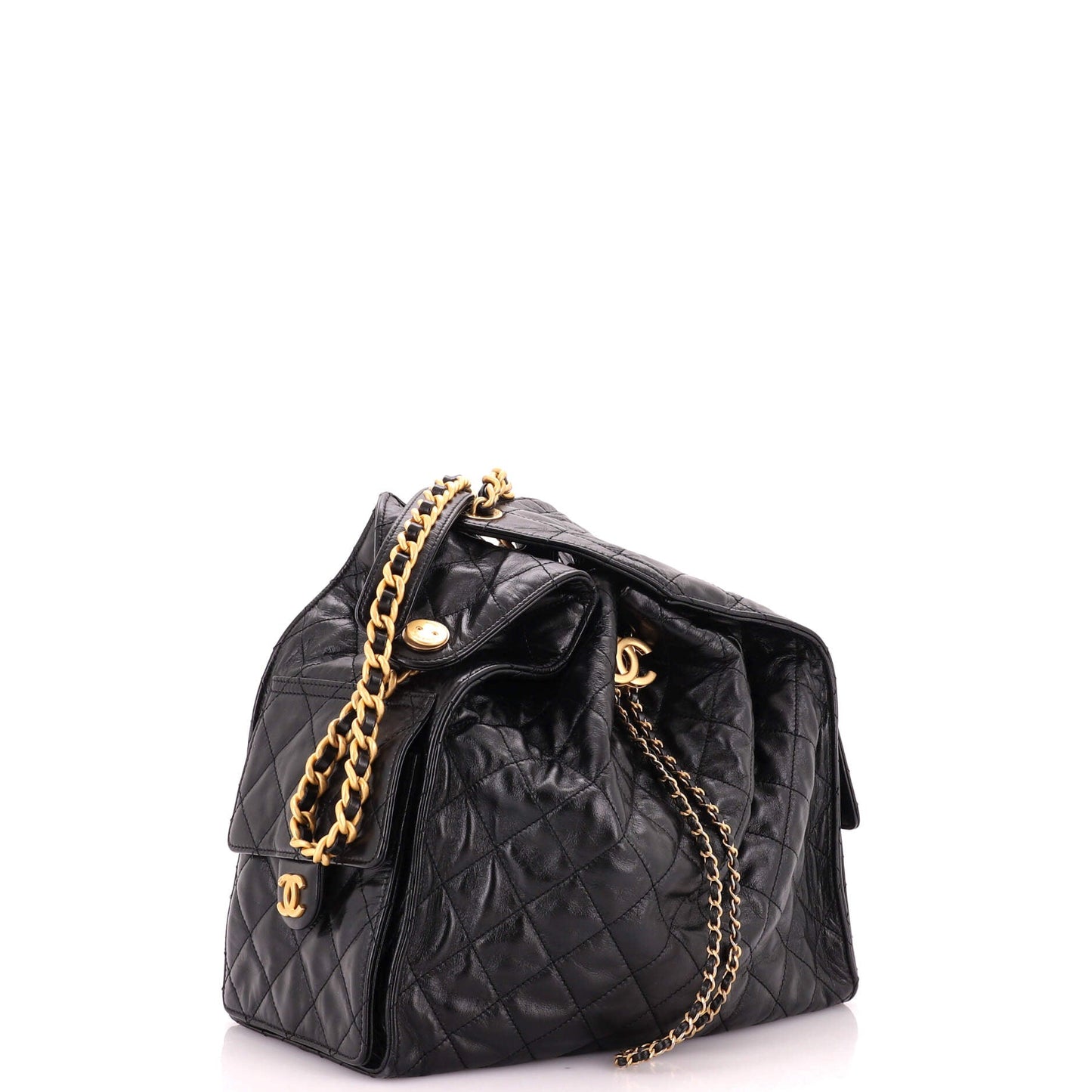 25 Hobo Bag Quilted Shiny Crumpled Calfskin Medium