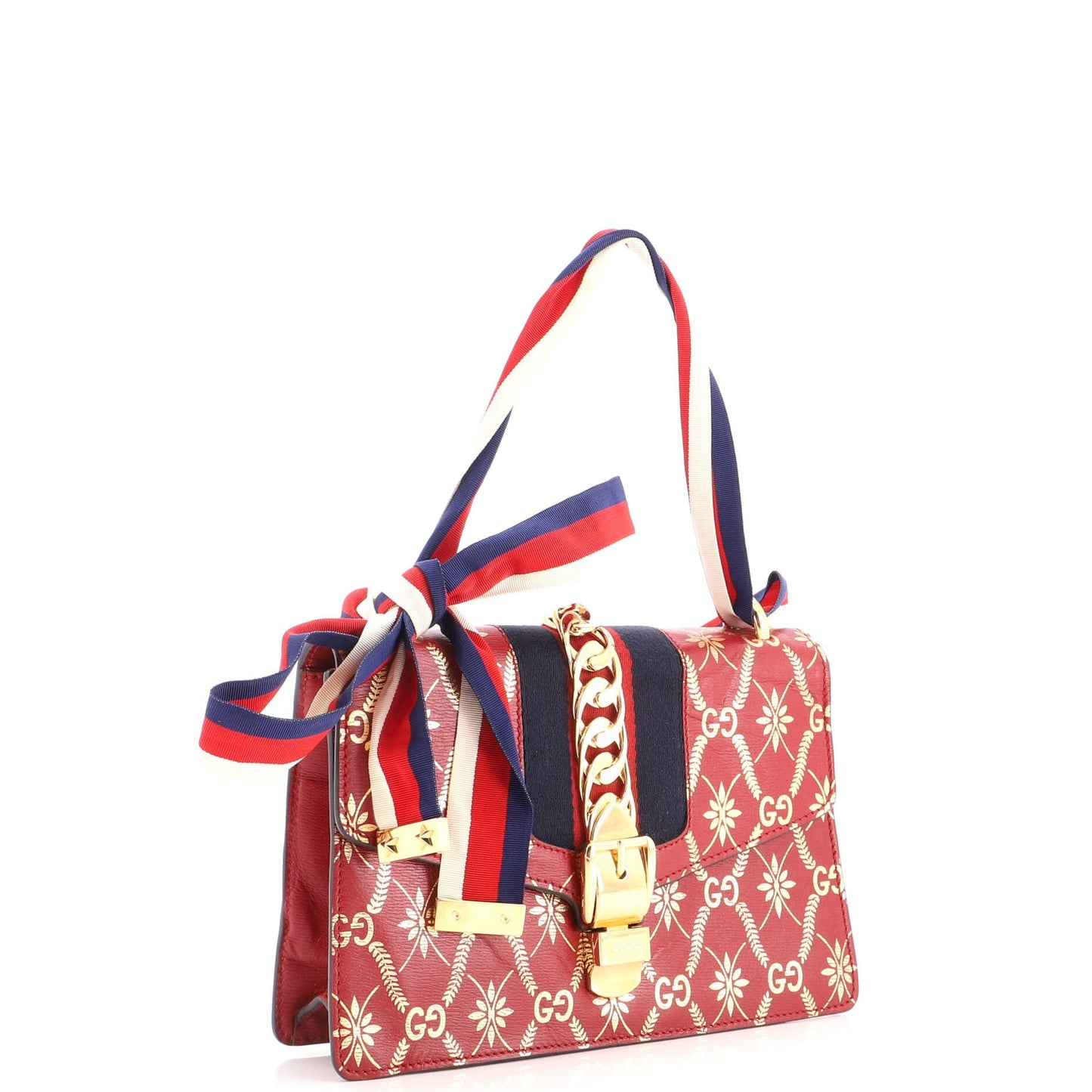 Sylvie Shoulder Bag Printed Leather Small