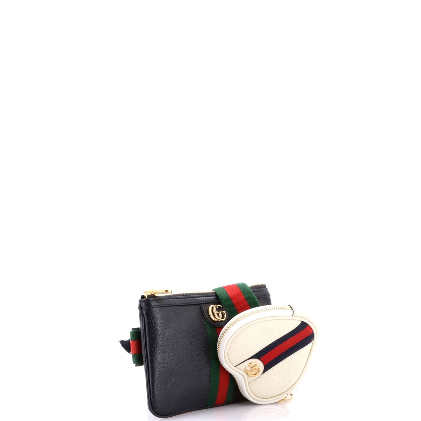 Ophidia Heart Utility Double Belt Bag Leather