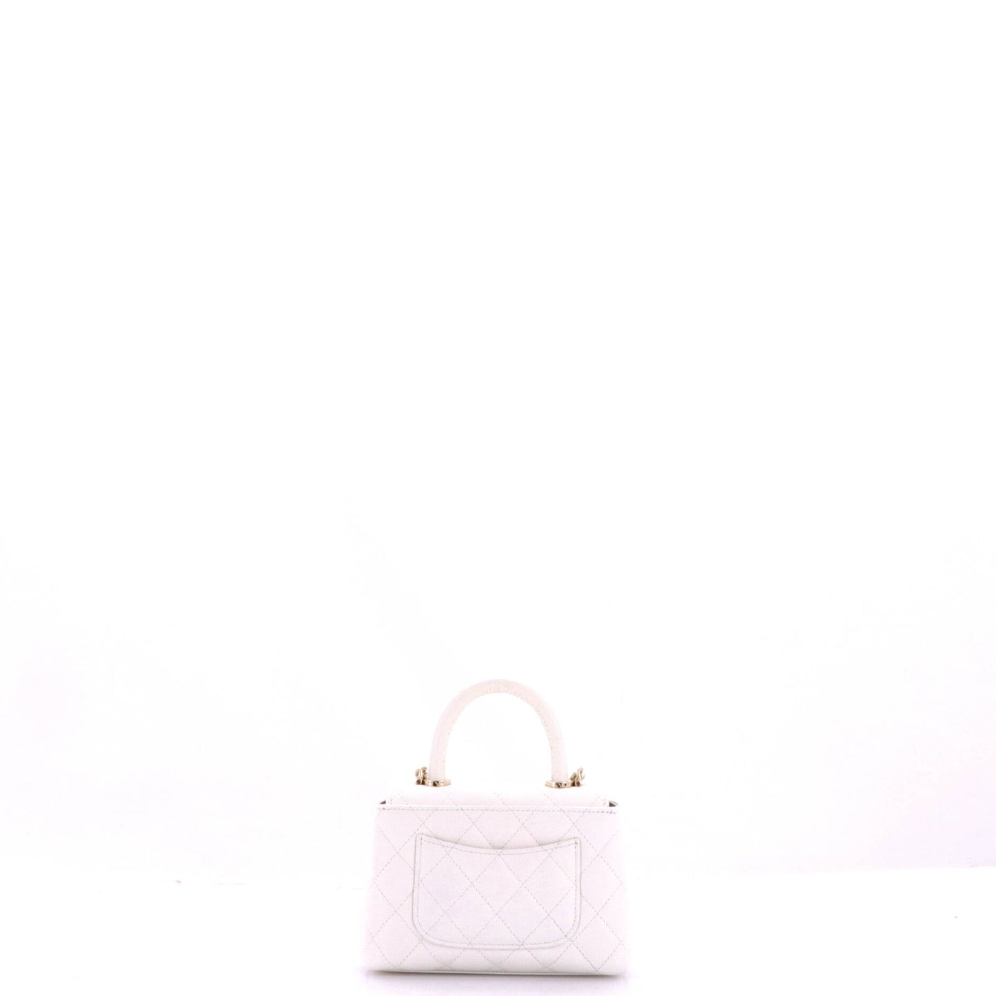 Coco Top Handle Clutch with Chain Quilted Caviar Mini