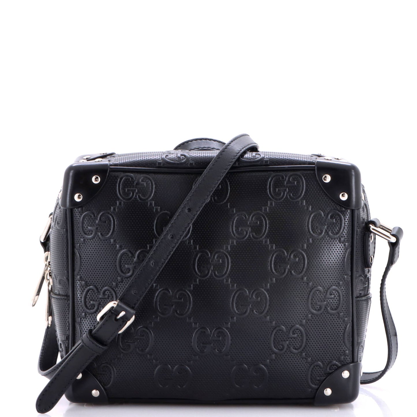 Square Shoulder Bag GG Embossed Perforated Leather