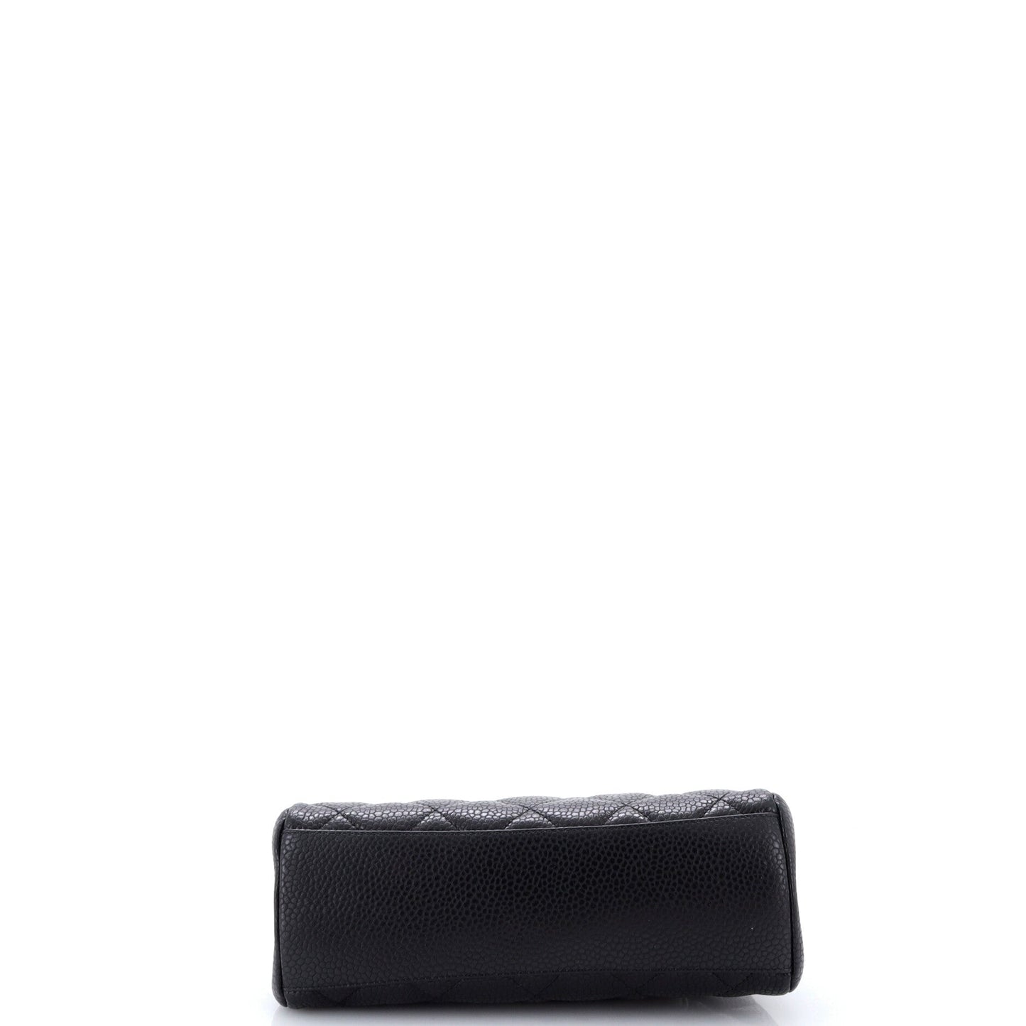 CC Compartment Chain Bowler Bag Quilted Caviar Small