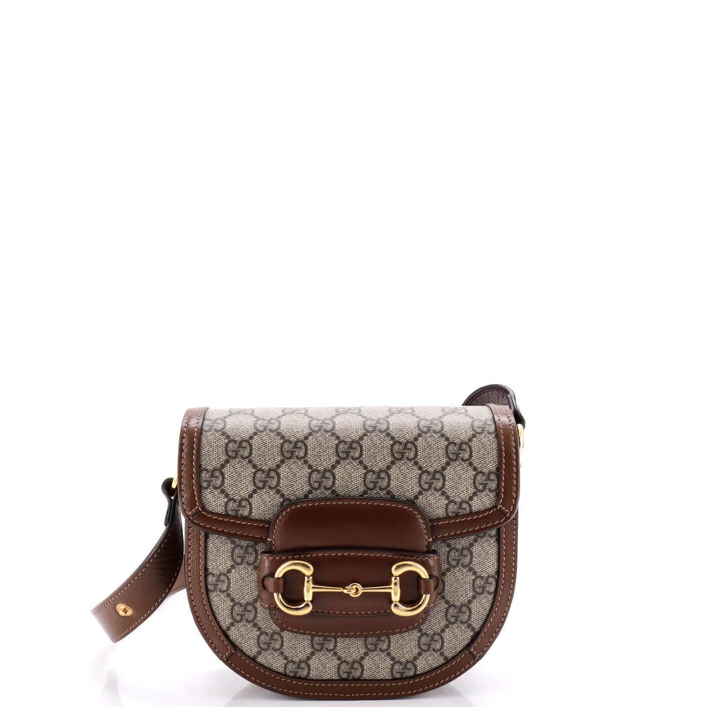 Horsebit 1955 Rounded Shoulder Bag GG Coated Canvas and Leather Mini