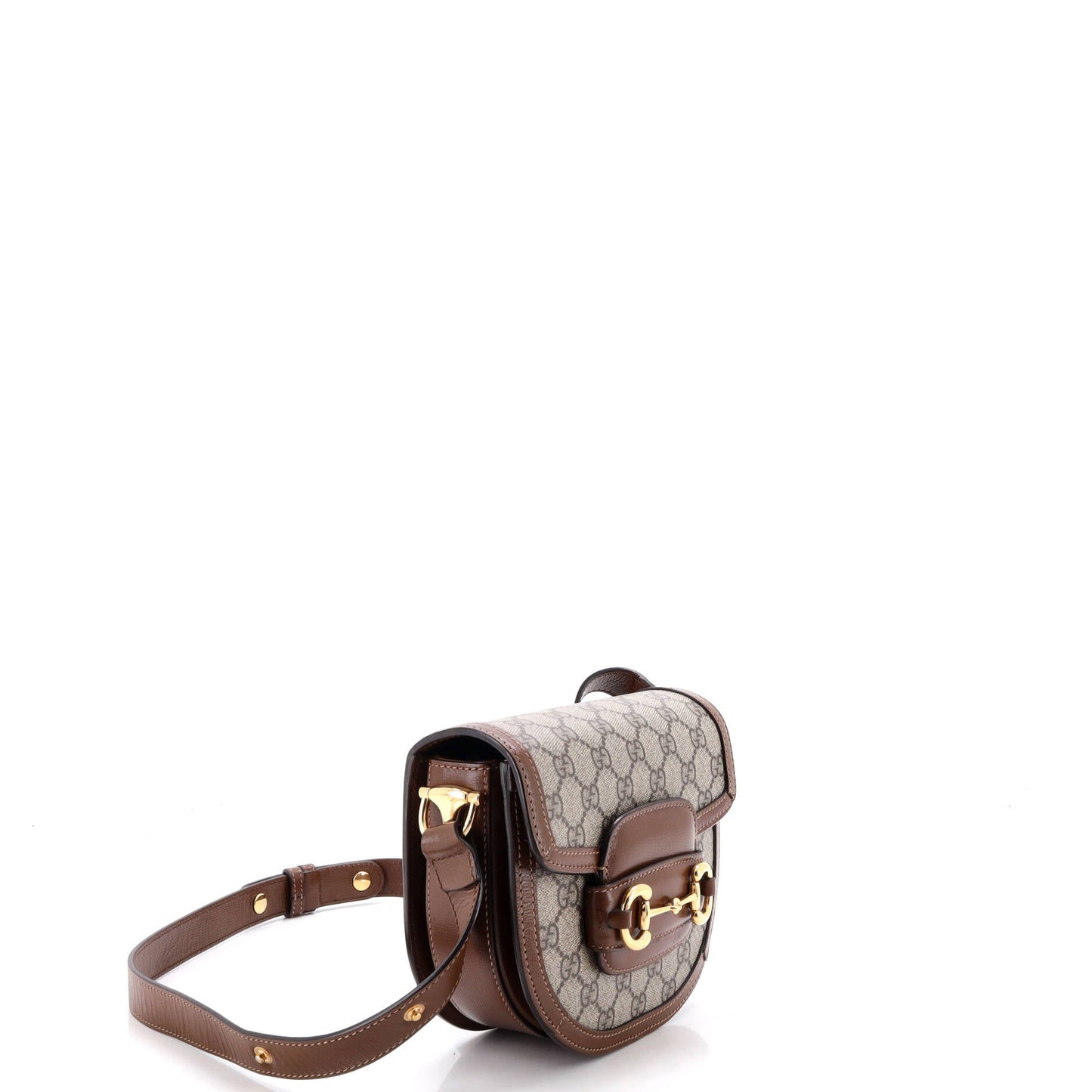 Horsebit 1955 Rounded Shoulder Bag GG Coated Canvas and Leather Mini