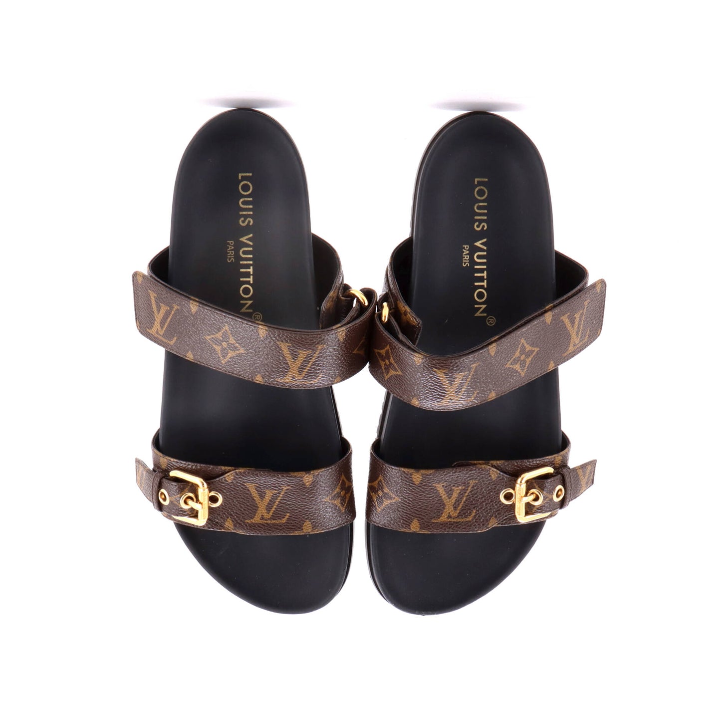 Women's Bom Dia Flat Mules Monogram Canvas