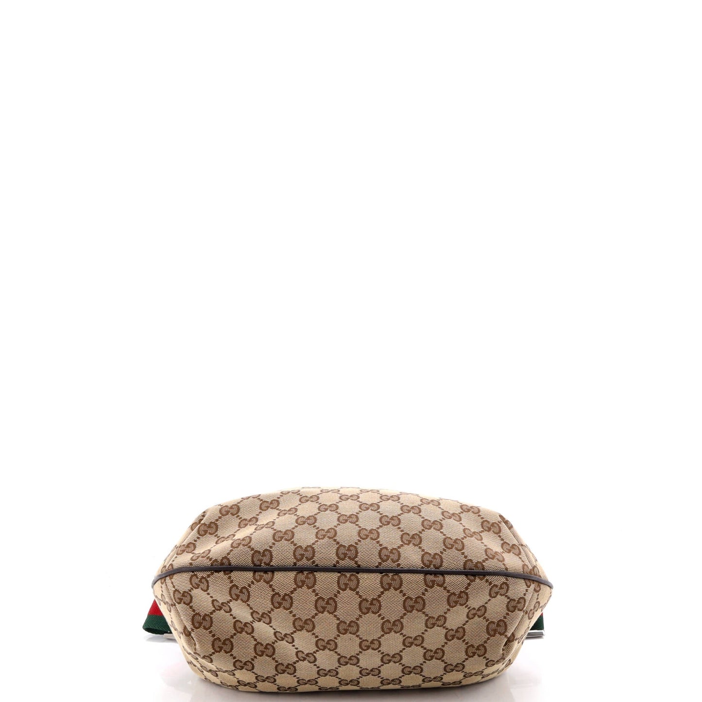 Saddle Zip Messenger Bag GG Canvas with Leather Medium