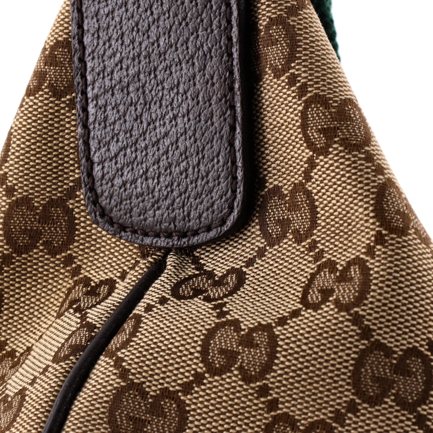 Saddle Zip Messenger Bag GG Canvas with Leather Medium