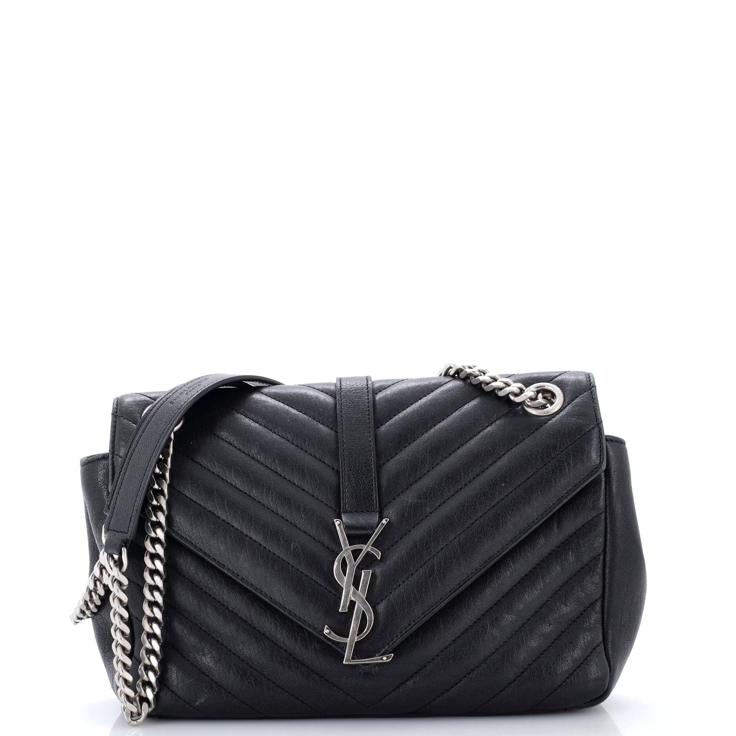 Classic Monogram Slouchy Envelope Satchel Matelasse Chevron Leather Medium
