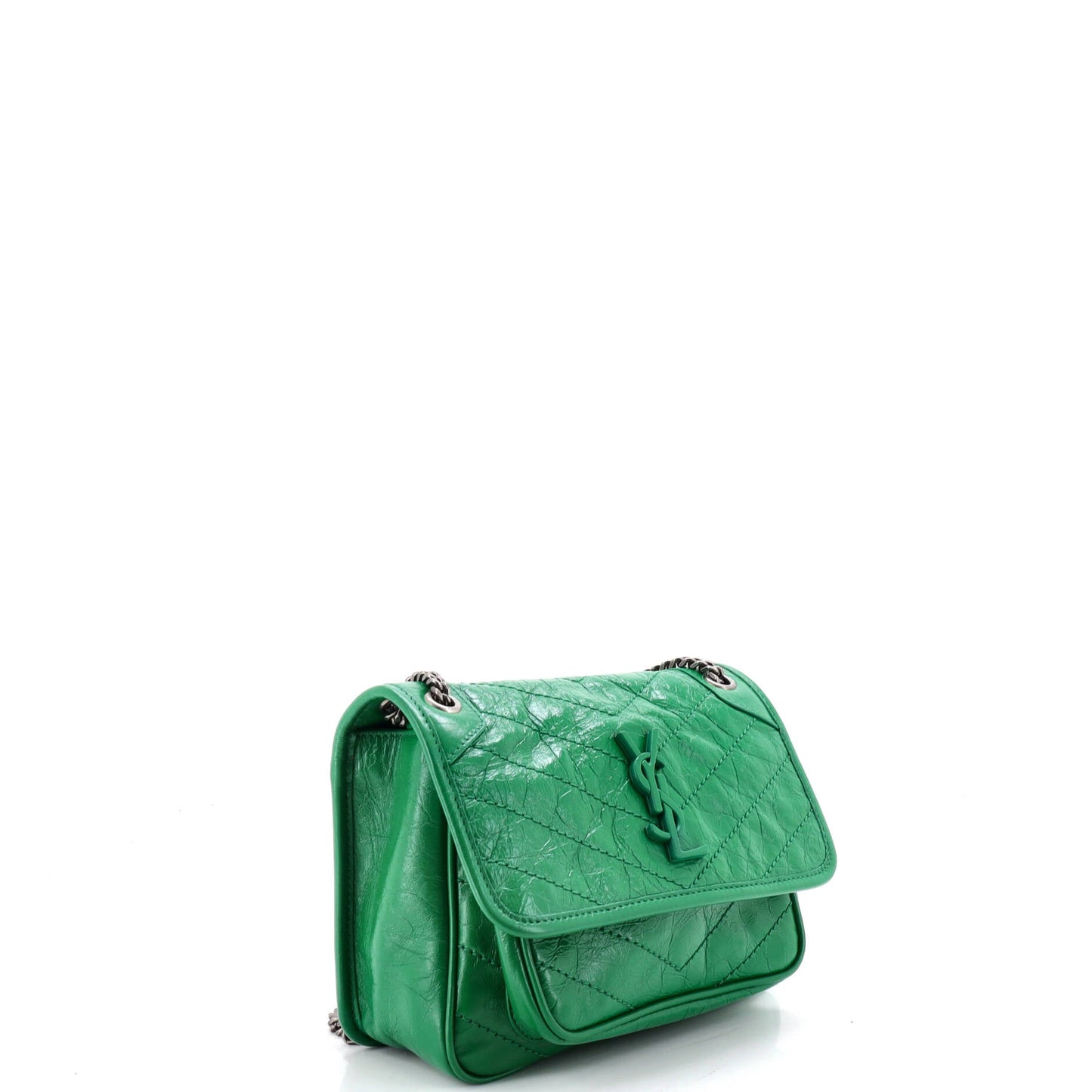 Niki Chain Flap Bag Matelasse Chevron Leather Baby