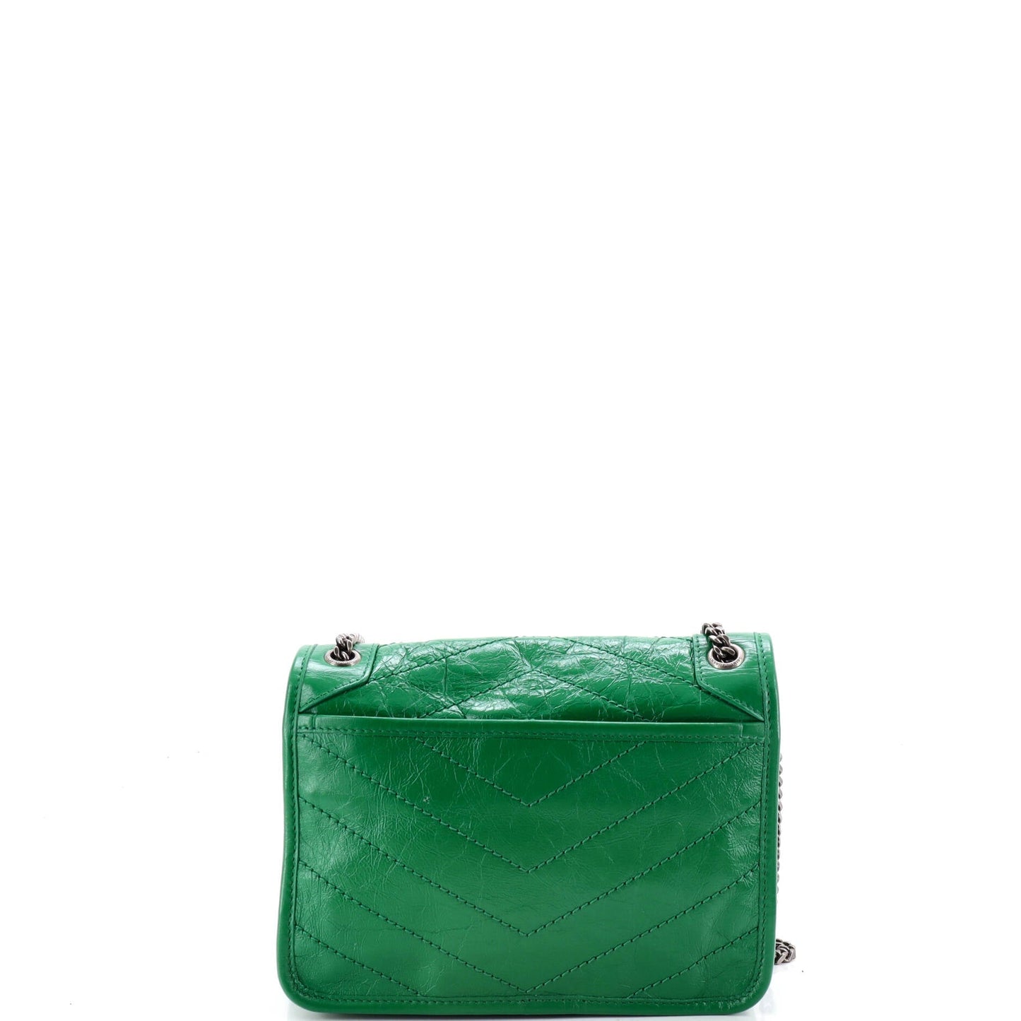 Niki Chain Flap Bag Matelasse Chevron Leather Baby